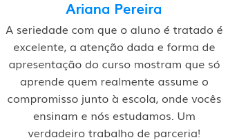 Opinião de Ariana Pereira sobre o Open English