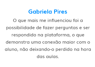 Opinião de Gabriela Pires sobre o Open English