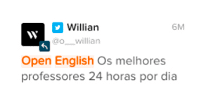Opinião de William sobre o Open English